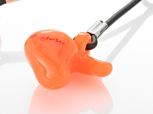 Neon Orange  ForSec Gehörschutz Silikon DI-Filter Variante neon orange