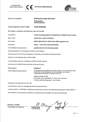 Konformitätserklärung 241015 PSA Forsec Gläser TDL 3PAL Org Konformitätserklärung 241015 PSA Forsec Gläser TDL 3PAL Org