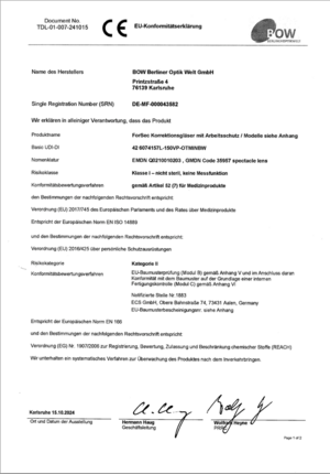 Konformitätserklärung 241015 PSA Forsec Gläser TDL 3PAL Min Konformitätserklärung 241015 PSA Forsec Gläser TDL 3PAL Min