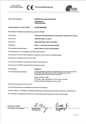 Konformitätserklärung 241014 PSA ForSec Fassungen TDF  Konformitätserklärung 241014 PSA ForSec Fassungen TDF